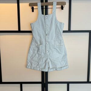 Zara Girls white denim romper short-all one piece. Size 10